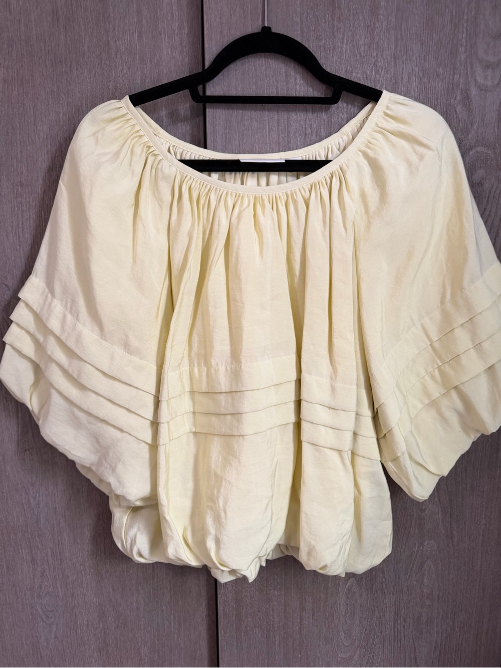 Maeve Women’s Yellow Gathered Peasant Blouse